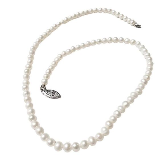 NEW! Fresh Water White Pearl 16" Necklace - Picture 9 of 9